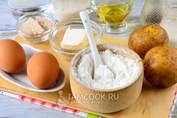 Пирожки с картошкой и яйцом (жареные)