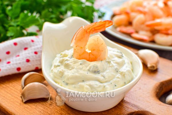 Чесночный соус к морепродуктам